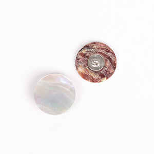 Drops Arched White Mother of Pearl Button Shanked - 20mm