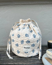 Load image into Gallery viewer, PETITEKNIT GET YOUR KNIT TOGETHER BAG - MIDNIGHT BLUE FLOWER