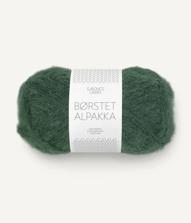 NEW SANDNES BØRSTET ALPAKKA - DARK GREEN 8581