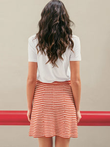 Sandnes Single Pattern / 2504 Summer Knits / No. 2a  and 2B Cleo Sweater and Skirt