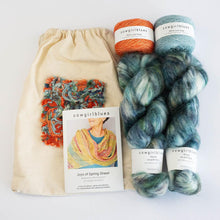 Load image into Gallery viewer, Cowgirl Blues  Kit Joys of Spring Shawl - Hand Dyed