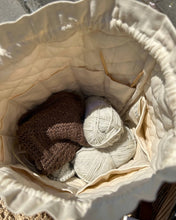 Load image into Gallery viewer, PETITEKNIT GET YOUR KNIT TOGETHER BAG - APRICOT FLOWER