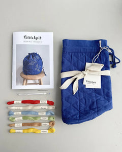 PETITEKNIT EMBROIDERY KIT - GET YOUR KNIT TOGETHER BAG