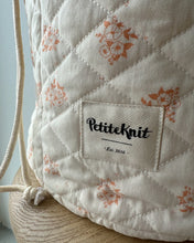 Load image into Gallery viewer, PETITEKNIT GET YOUR KNIT TOGETHER BAG GRAND - APRICOT FLOWER (LARGE)