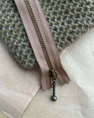 PetiteKnit Zipper 14cm - Hazelnut