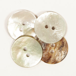 Drops Arched White Mother of Pearl Button - 20mm