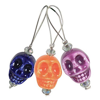 Knit Pro Zooni Bead Stitch Markers - Skull Candy Set of 12