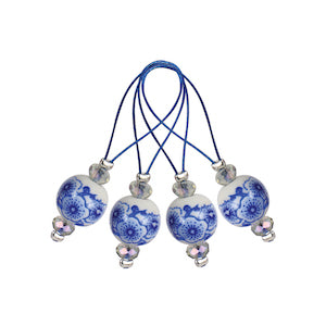 Knit Pro Zooni Bead Stitch Markers - Blooming Blue Set of 12