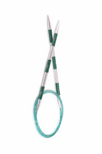 KnitPro Smart Stix Fixed Circular Needles Emerald - 80cm Length