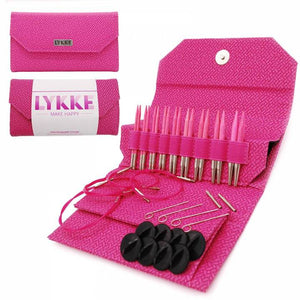 LYKKE Blush 9cm (3.5") Interchangeable Needle Set - Magenta Basketweave